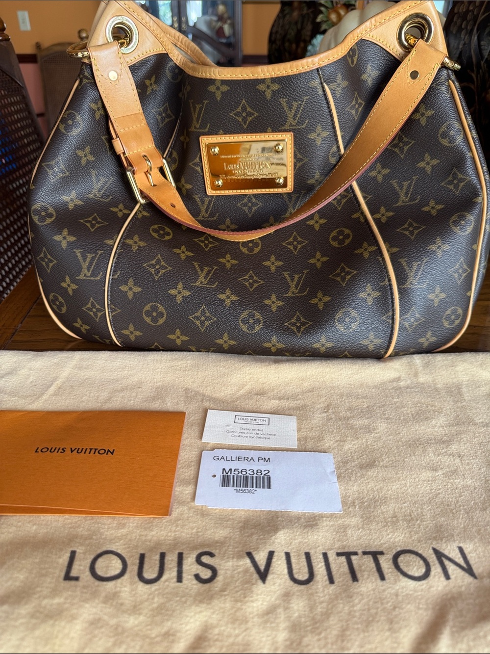 Louis Vuitton Monogram Canvas Shoulder Bag with Vachetta Trim